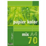 KRESKA Papier kolor A4 120g mix 5-kol. 70 arkuszy