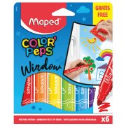 MAPED COLORPEPS WINDOW FLAMASTRY DO SZYB 6 SZT