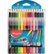 MAPED COLORPEPS ZESTAW KREDKI 15 + FLAMASTRY 12