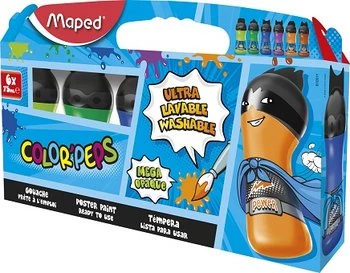 MAPED FARBY SUPERPOWER 6x75ml kolory uzupełniające