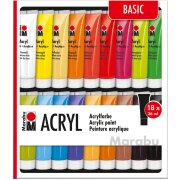 MARABU Acryl- zestaw farb akrylowych 18 x 36 ml