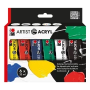 Zestaw farb akrylowych MARABU ARTIST ACRYL 6x22ml