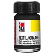 MARABU TEXTIL AQUARELLE 073 BLACK 15ML