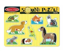 MELISSA&DOUG Drewniane puzzle dźwiękowe ZWIERZĘTA