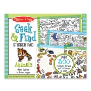 MELISSA&DOUG KOLOROWANKA Z NAKLEJKAMI - ZWIERZĘTA