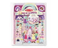 MELISSA & DOUG KSIĄŻECZKA Z WIELORAZOWYMI, WYPUKŁYMI NAKLEJKAMI - DZIEŃ GLAMOUR