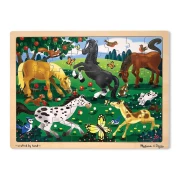MELISSA & DOUG PUZZLE DREWNIANE - KONIE 48 ELEM.