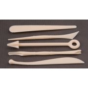 Narzędzia ceramiczne plastikowe 5 szt. BIAŁE