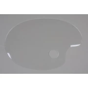 Paleta owalna, plastikowa - transparentna - 24x35 cm