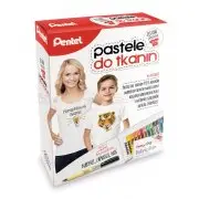 PENTEL FABRIC FUN - pastele do tkanin zestaw z koszulką (rozm. 146-152 cm)