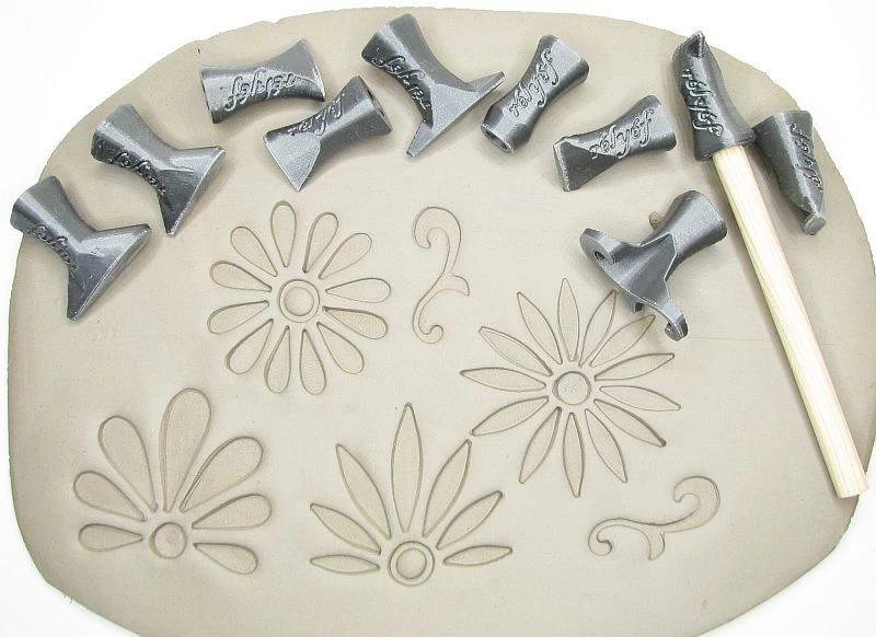 Rélyéf stempelki puzzle kwiaty zestaw 1