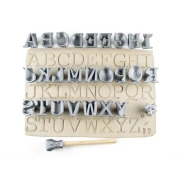Rélyéf zestaw stempelków alfabet Courier 26mm
