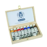 SCHMINCKE HORADAM FARBY AKWARELOWE 8x15 ml w drewnianej kasetce