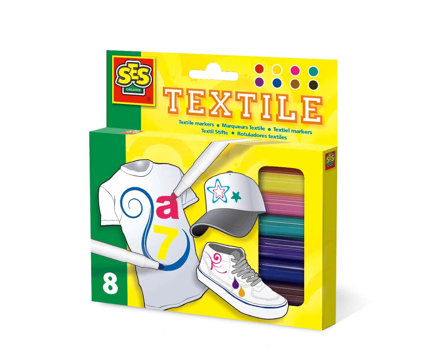 SES Markery do tkanin Maxi 8 kolorów
