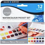 DALER ROWNEY SIMPLY KOMPLET FARB AKWARELOWYCH 12X1/2