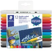 STAEDTLER DESIGN JOURNEY FLAMASTRY DO TKANIN 12 K