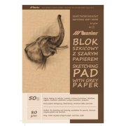 Szkicownik eko z szaro-brązowym papierem  A2 80g 50 arkuszy