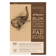 Szkicownik eko z szaro-brązowym papierem A5 80g 50 arkuszy