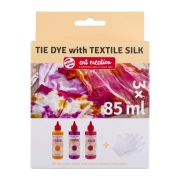 Talens ArtCreation Tie Dye - farby do tkanin i jedwabiu zestaw różowy 3x85 ml