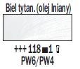 TALENS REMBRANDT 40ML 118 - TITANIUM WHITE (LINSEED OIL) - farba olejna
