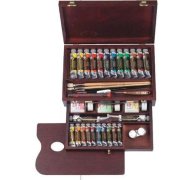 TALENS REMBRANDT ROC BOX MASTER - 24 farby w kasecie + media + akcesoria