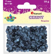 TITANUM Cekiny 7 mm, 10g - matowe czarne