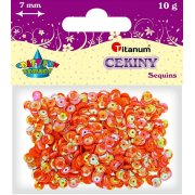 TITANUM Cekiny 7mm, 10g - tęczowe POMARAŃCZOWE