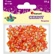TITANUM Cekiny 7mm, 10g - tęczowe POMARAŃCZOWE