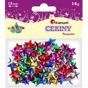 TITANUM Cekiny gwiazdki 15mm, 14 g