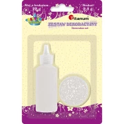 TITANUM KLEJ BROKATOWY 22 ML + BIAŁY BROKAT