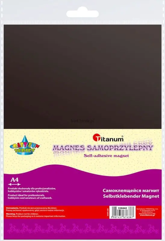 TITANUM Magnes samoprzylepny arkusz A4, 1 mm