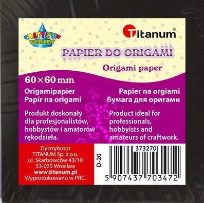 TITANUM Papier do origami 6x6 cm 100 ark. mix