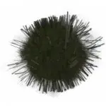 TITANUM Pompony brokatowe 1,8 cm - czarne, 15 sztuk