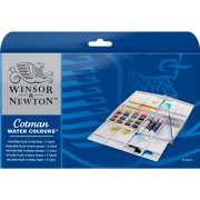 Winsor & Newton Farby akwarelowe COTMAN 16 półkostek + 3 tubki