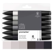 Winsor & Newton Promarker 6 Neutral Tones