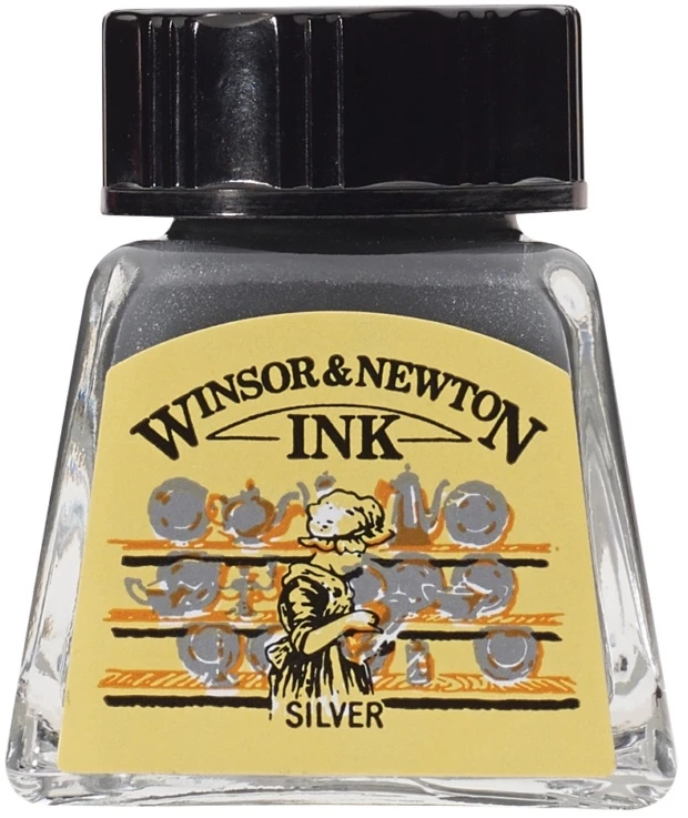 Winsor & Newton Tusz rysunkowy Silver 14ml